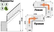 Лестница из сосны  К-002м/4